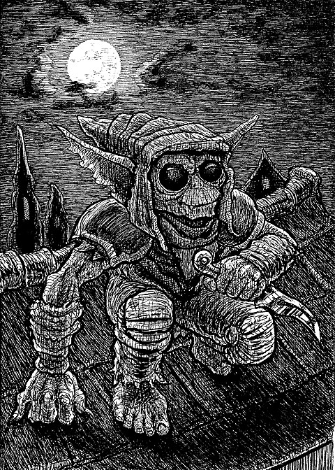 Gloamer, a halfling in the dark